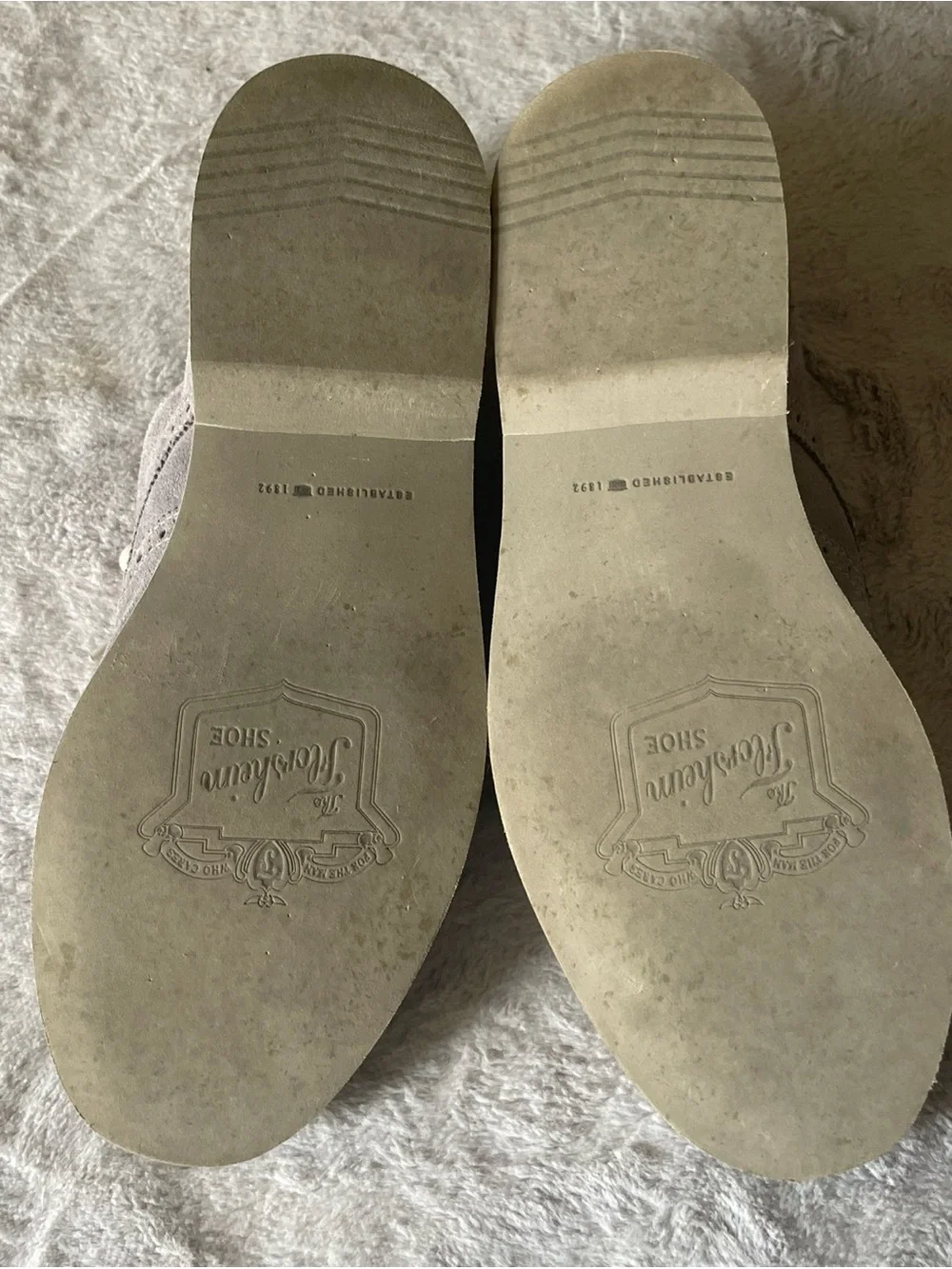 Florsheim Gray Suede Wingtip Derby Shoes 12.5 M